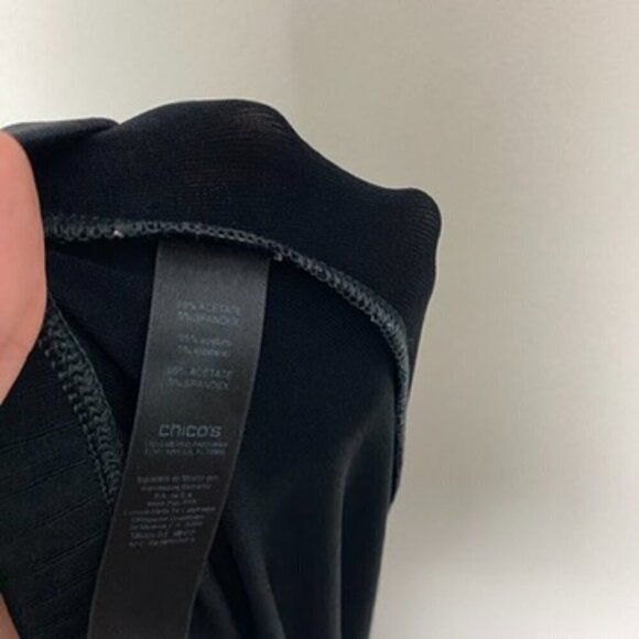 Chicos Travelers Black Womens 2 or Large Straight Leg Wrinkle Resistant Pull On - Picture 7 of 8